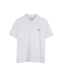 Polo manches courtes en coton - Blanc