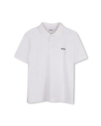 Polo manches courtes en coton - Blanc