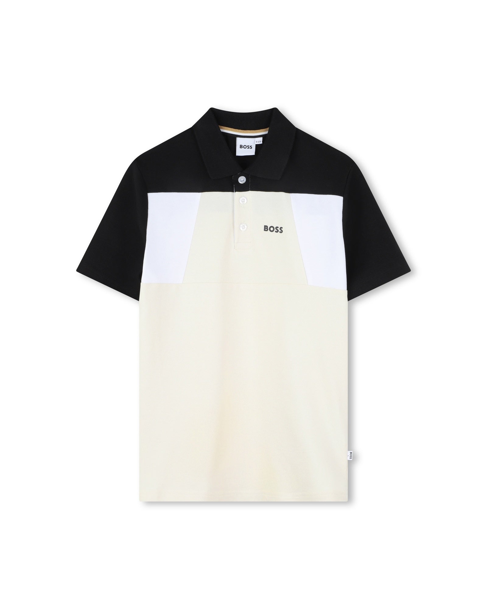 Polo manches courtes avec logo en coton - Vanille