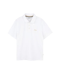 Polo manches courtes avec logo en coton - Blanc