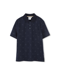 Polo manches courtes avec logo en coton - Bleu Cargo