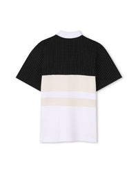 Polo manches courtes avec logo en coton - Black