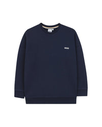Sweatshirt avec logo en coton - Bleu Cargo