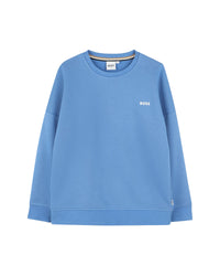 Cotton logo sweatshirt - Girblue