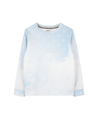 Sweatshirt with cotton logo - Persian Blue