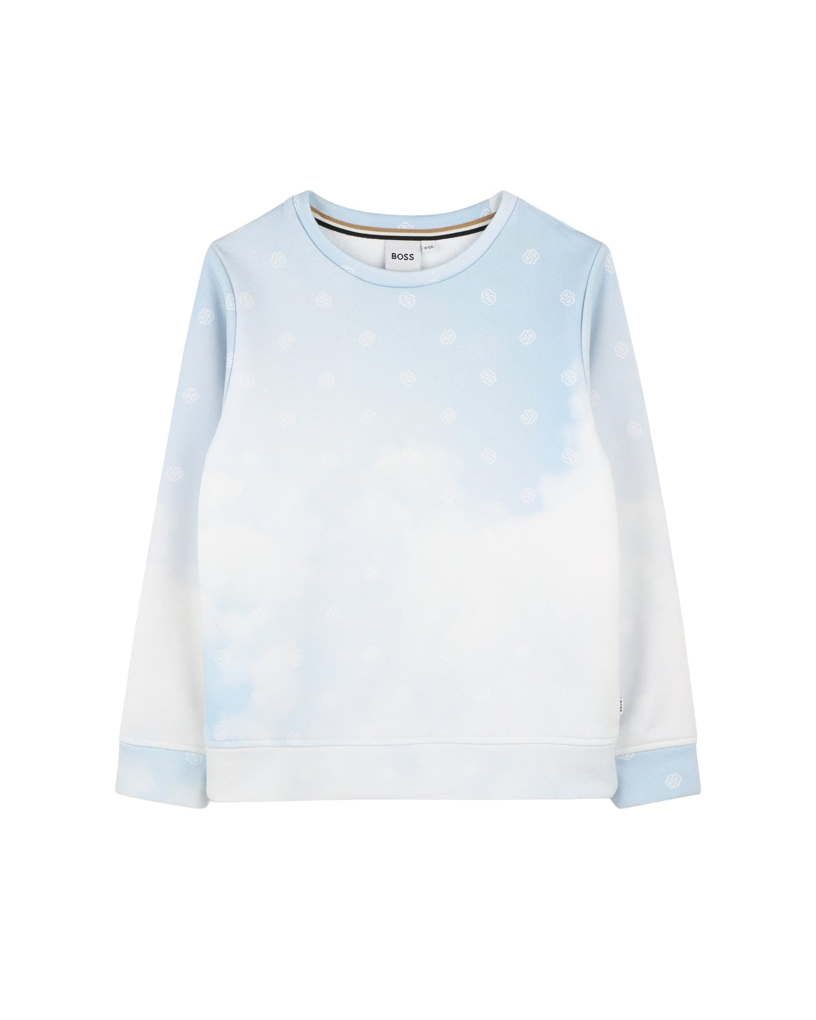 Sweatshirt with cotton logo - Persian Blue