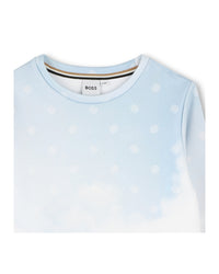 Sweatshirt with cotton logo - Persian Blue