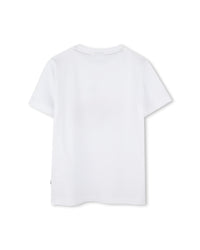 T-shirt manches courtes avec logo en coton - Blanc