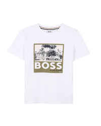 T-shirt manches courtes avec logo en coton - Laurier