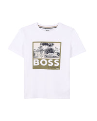 T-shirt manches courtes avec logo en coton - Laurier