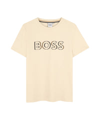 Short-sleeved cotton T-shirt - Vanilla