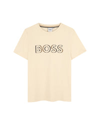 Short-sleeved cotton T-shirt - Vanilla