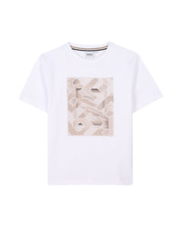 T-shirt manches courtes avec logo en coton - Blanc