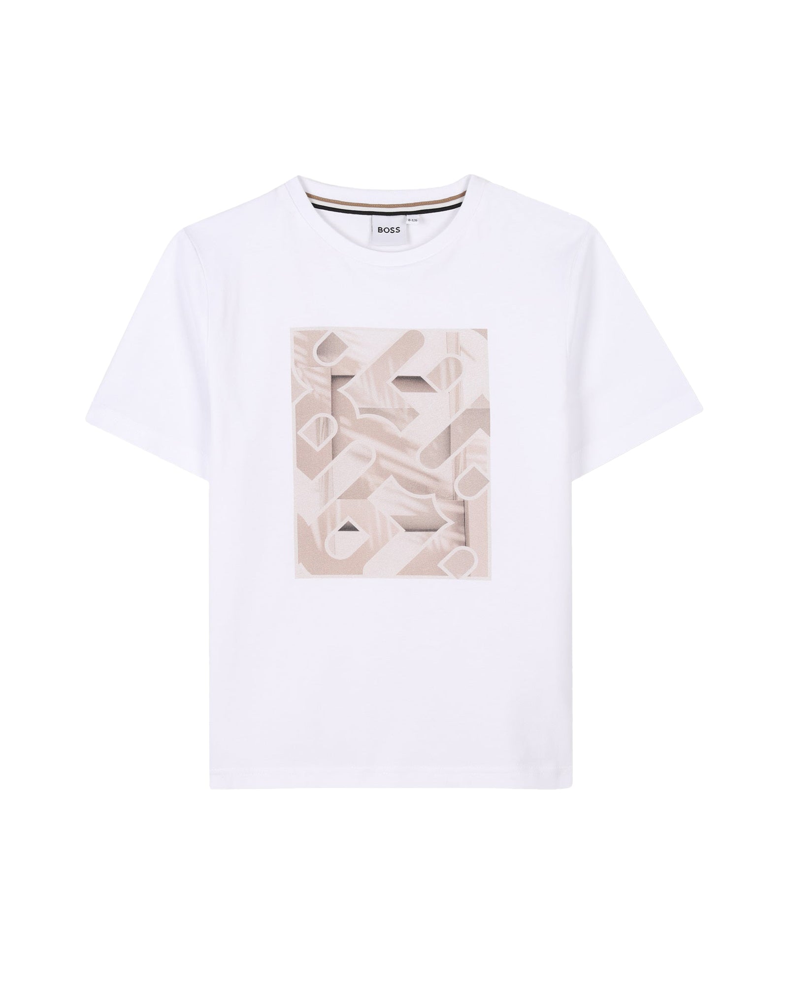 Short-sleeved T-shirt with cotton logo - White