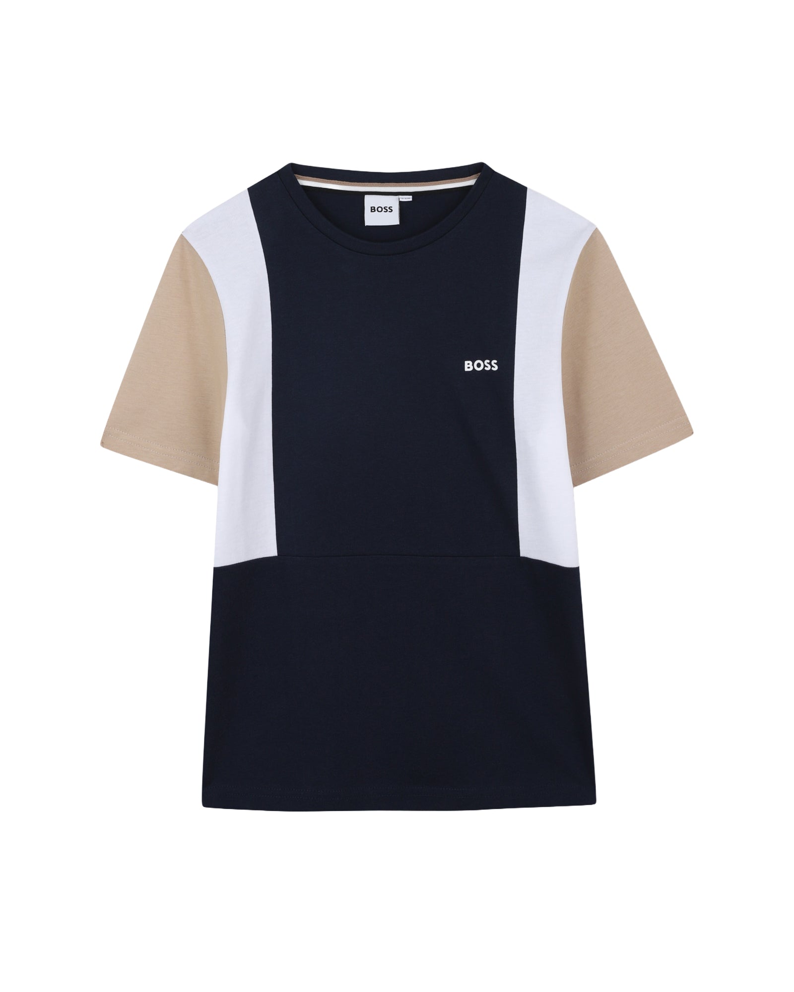 Short-sleeved T-shirt with cotton logo - Cargo Blue