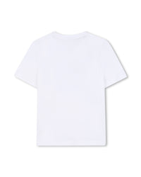 Short-sleeved T-shirt with cotton logo - White