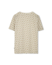 Short-sleeved T-shirt with cotton logo - Vanilla
