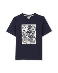 T-shirt manches courtes avec logo en coton - Bleu Cargo