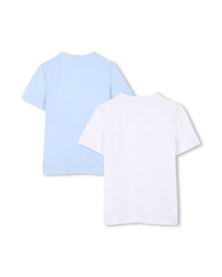 Lot de 2 t-shirts en coton - Ciel Blanc