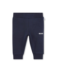Pantalon jogging avec logo en coton - Bleu Cargo