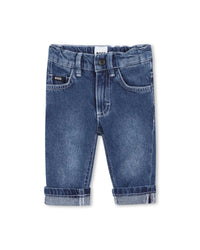 Pantalon avec logo en denim - Stone Pulver