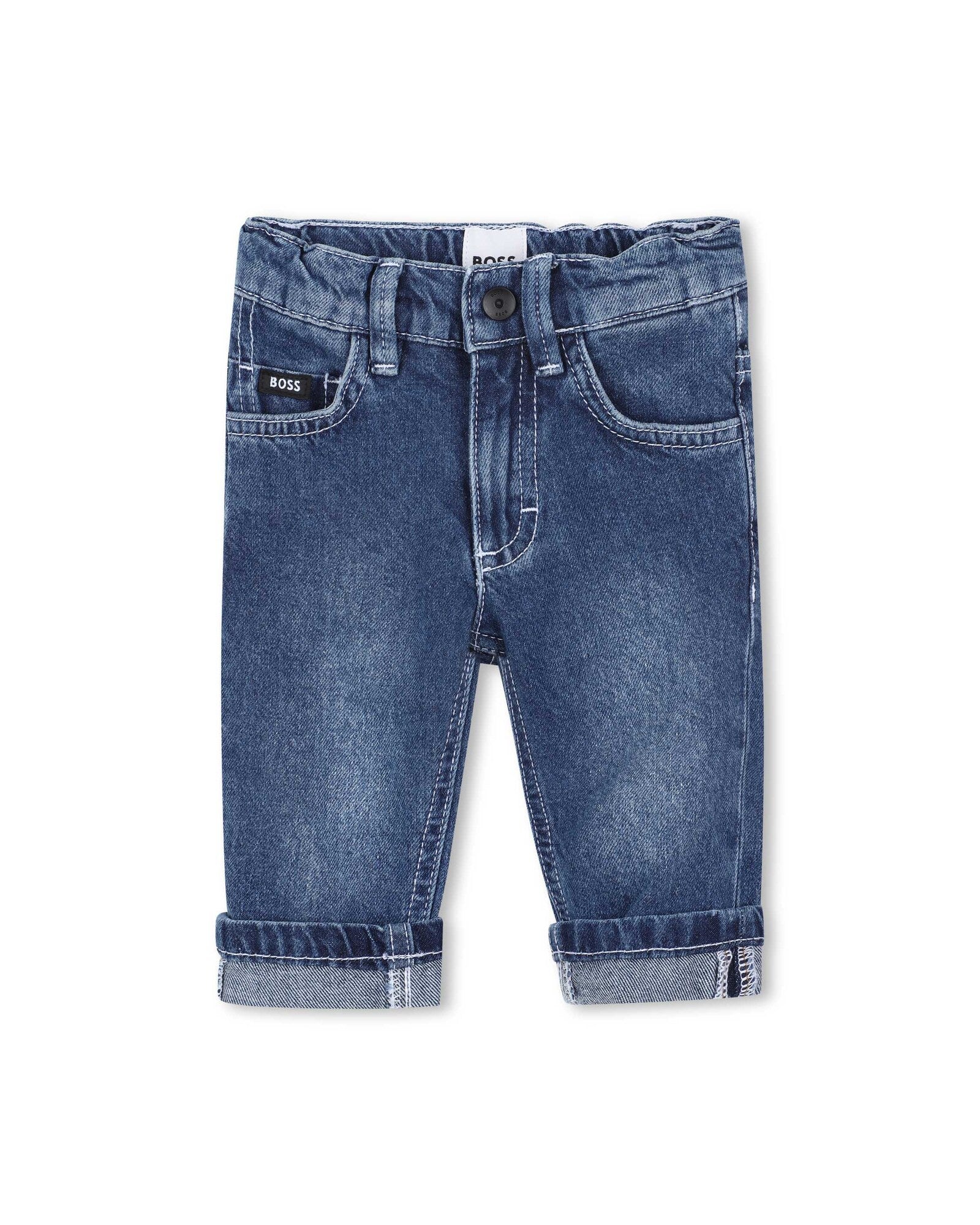 Pantalon avec logo en denim - Stone Pulver