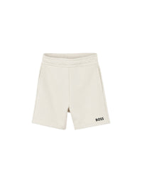 Short avec logo en coton - Vanille