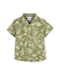 Short-sleeved shirt with cotton logo - Laurier