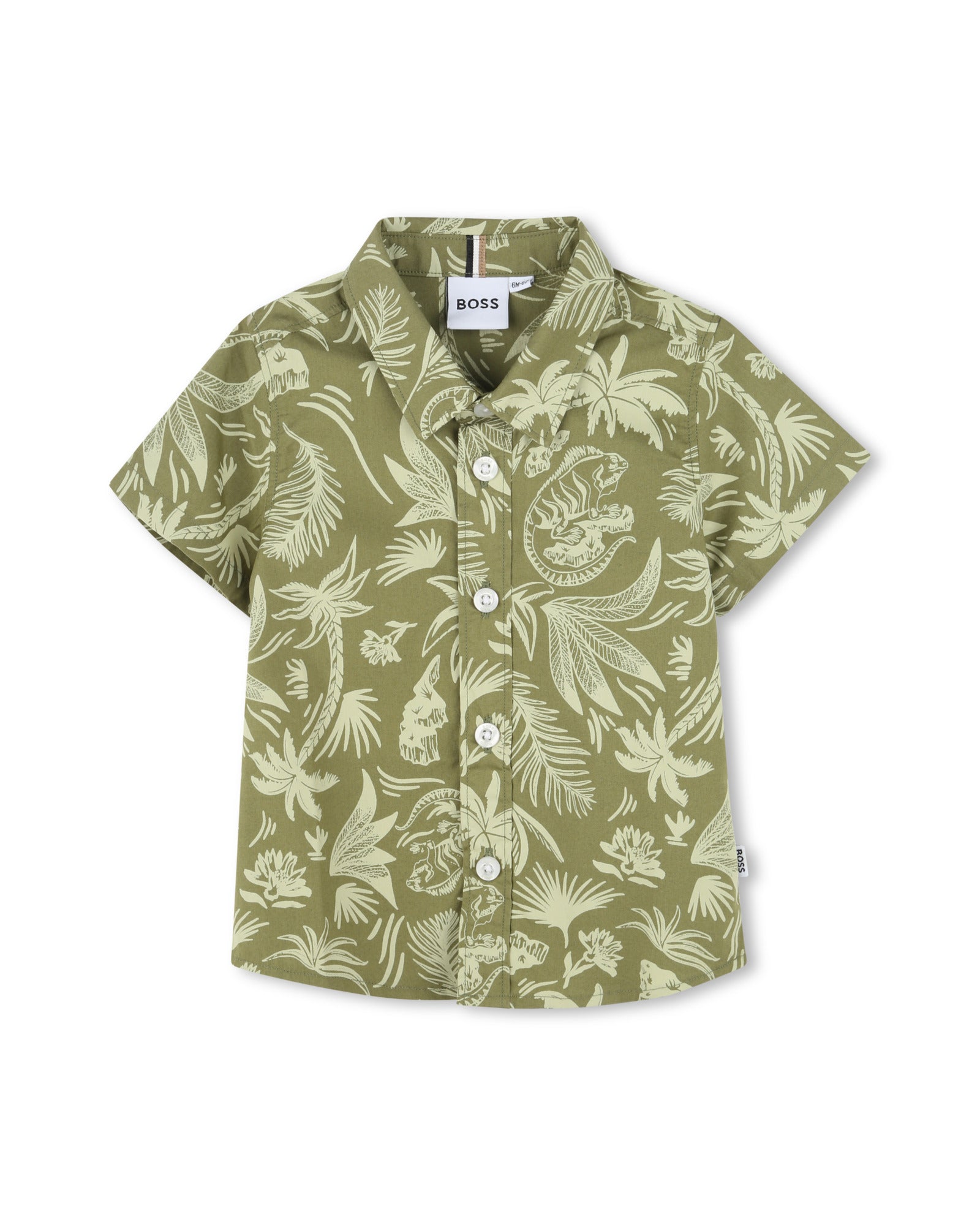 Short-sleeved shirt with cotton logo - Laurier