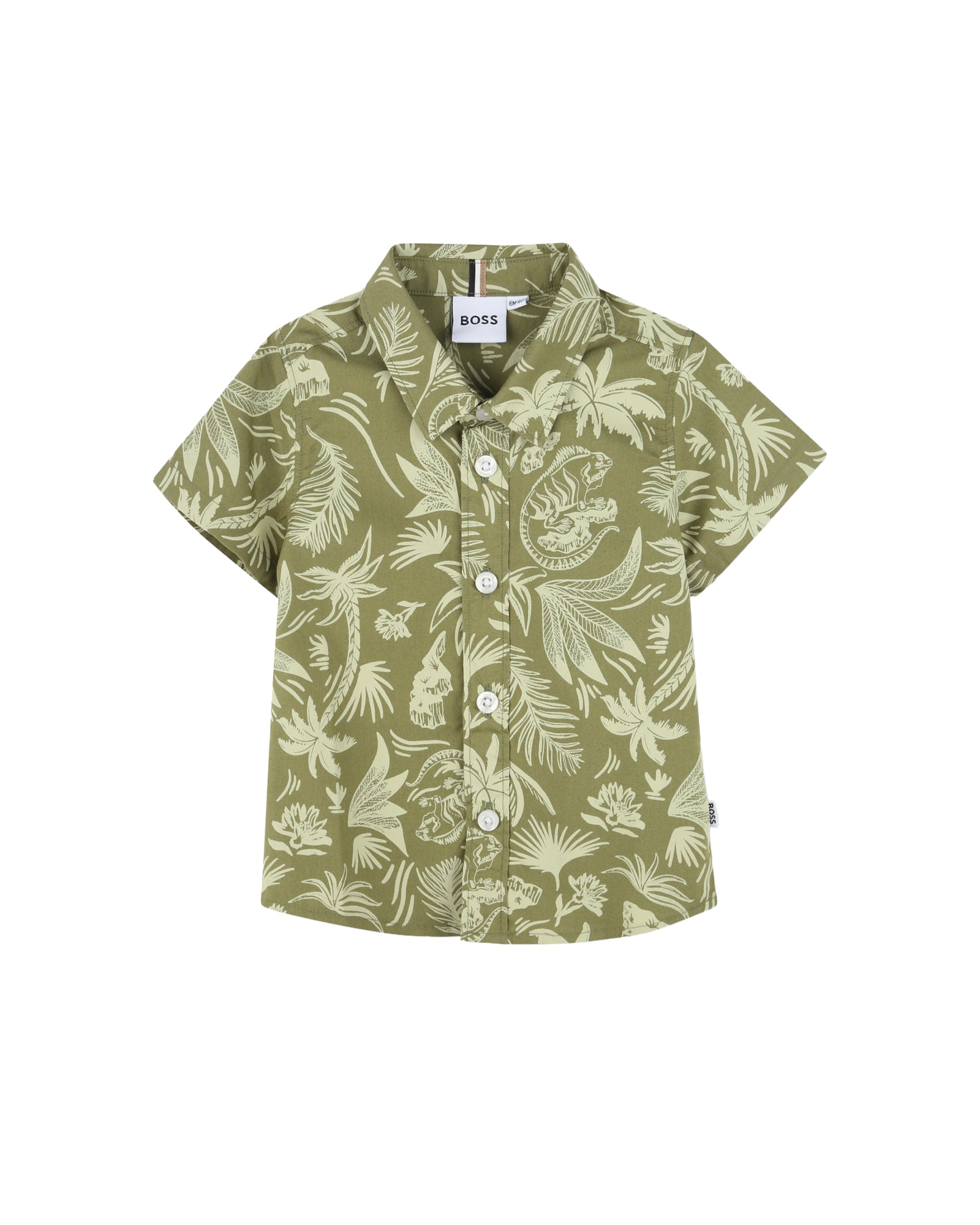 Chemise manches courtes avec logo en coton - Laurier