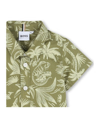 Short-sleeved shirt with cotton logo - Laurier