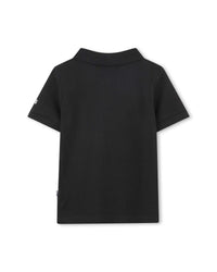 Polo manches courtes avec logo en coton - Black
