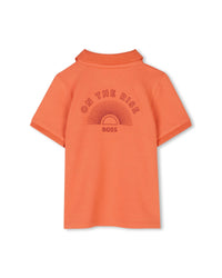 Short-sleeved polo shirt with cotton logo - Mango