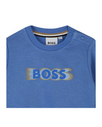 Sweatshirt à col rond en molleton - Girblue