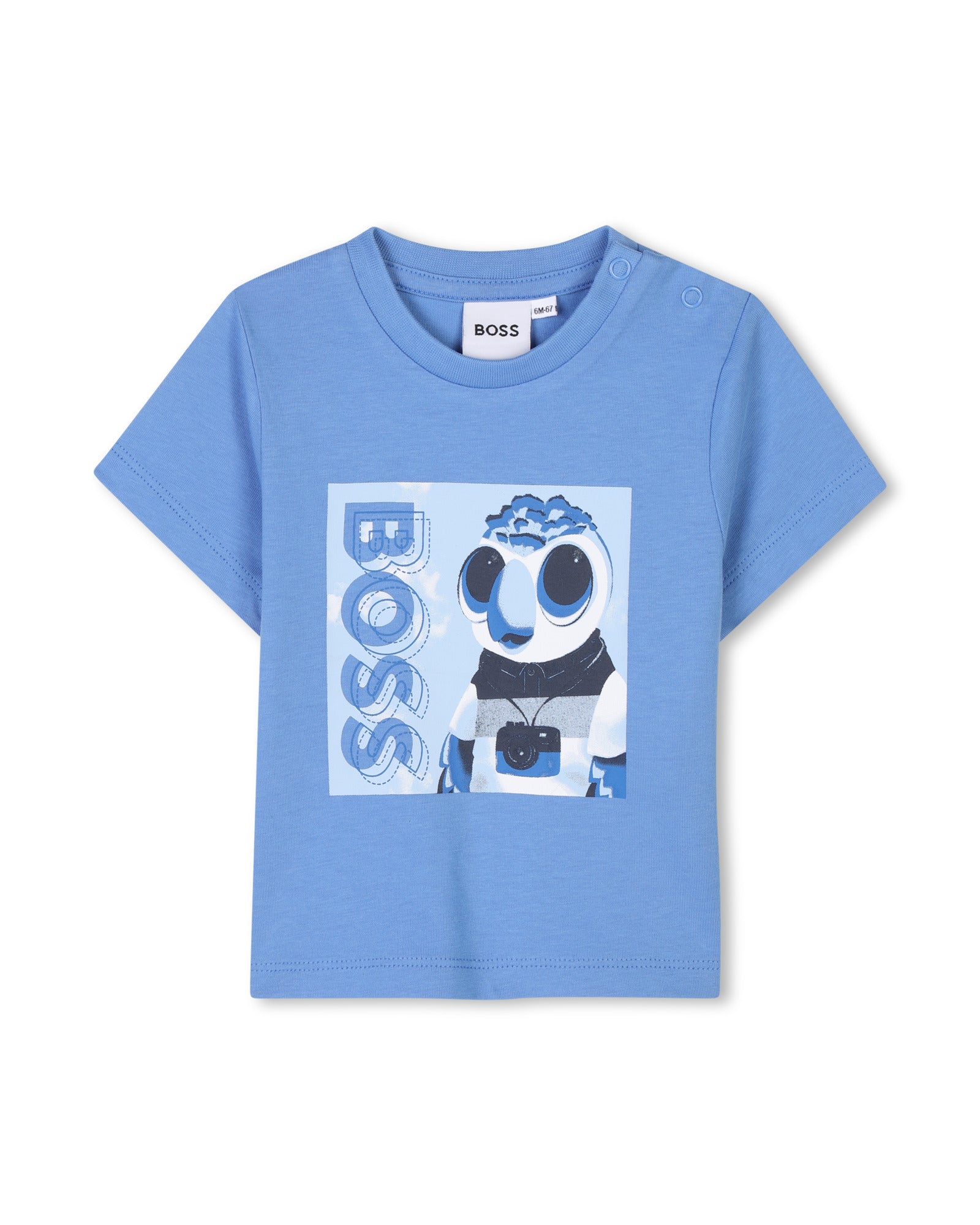 T-shirt manches courtes avec logo en coton - Girblue