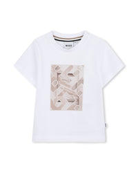 T-shirt manches courtes avec logo en coton - Blanc