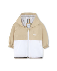 Windproof hooded jacket - Sand