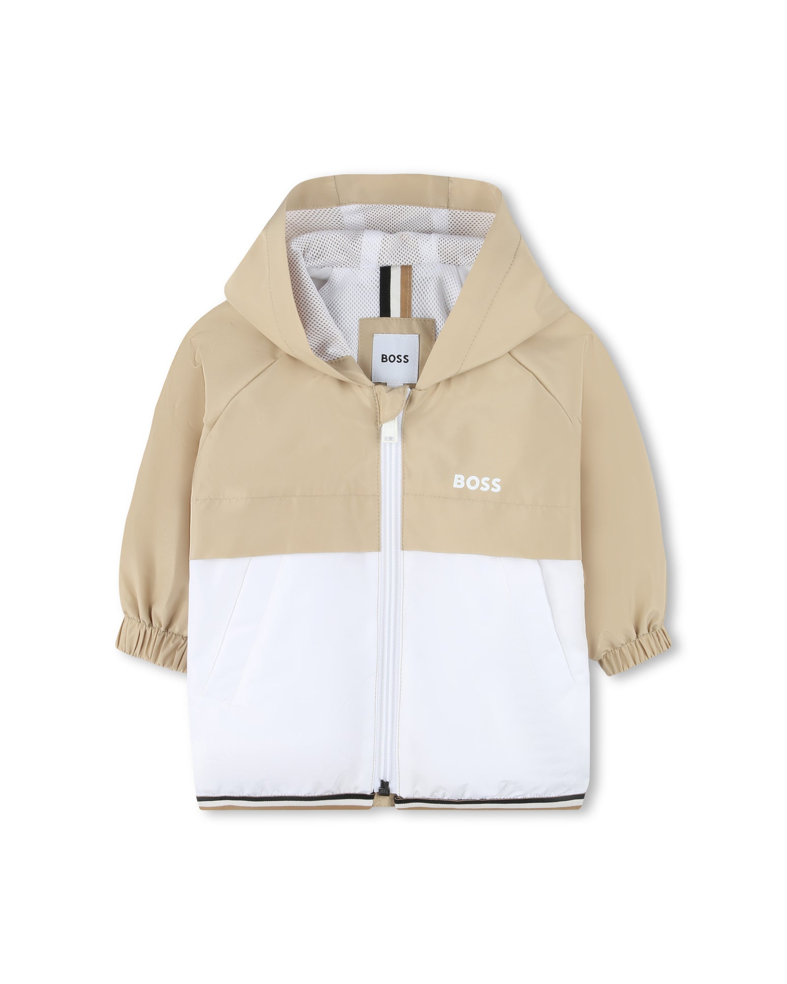 Windproof hooded jacket - Sand