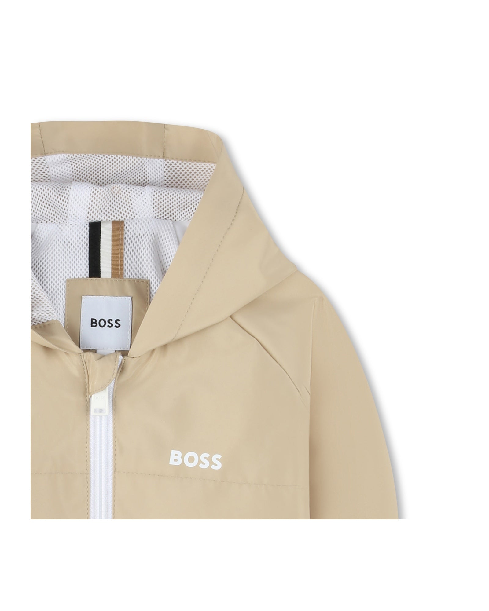 Windproof hooded jacket - Sand