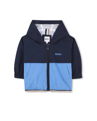 Veste coupe-vent à capuche - Bleu Cargo