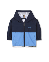 Veste coupe-vent à capuche - Bleu Cargo