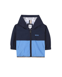 Veste coupe-vent à capuche - Bleu Cargo