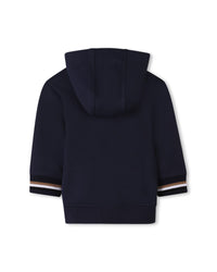 Ensemble cardigan pantalon avec logo en coton - Bleu Cargo