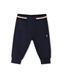 Ensemble cardigan pantalon avec logo en coton - Bleu Cargo