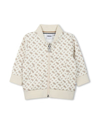 Ensemble cardigan pantalon avec logo - Vanille