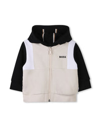 Ensemble cardigan pantalon avec logo en coton - Vanille