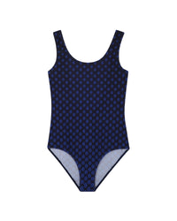 1-piece swimming costume with logo - Cargo Blue