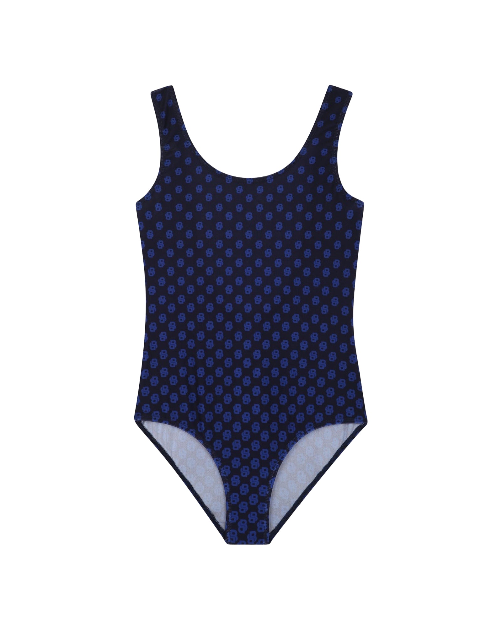 1-piece swimming costume with logo - Cargo Blue