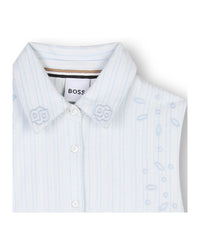 Robe avec logo en coton - Persian Blue