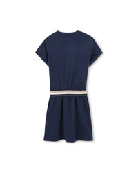 Robe manches courtes en coton - Bleu Cargo